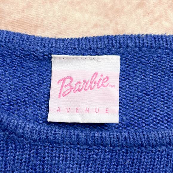 Vintage Y2K Barbie Avenue 2002 Cropped Rainbow Heart Knit Sweater Beaded Kidcore - Picture 4 of 6